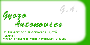 gyozo antonovics business card